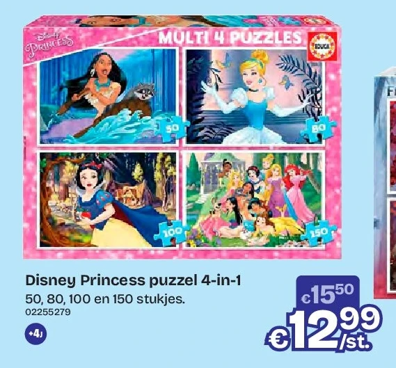 Disney Princess puzzel 4-in-1
