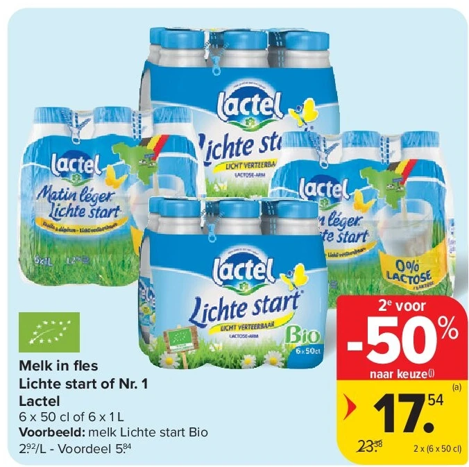 Melk in fl es Lichte start of Nr. 1 Lactel