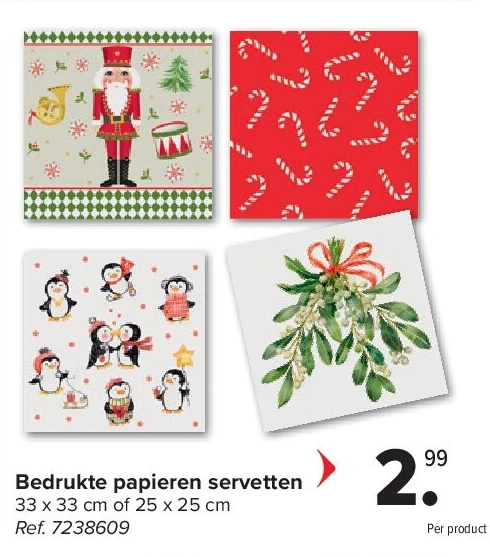 Bedrukte papieren servetten