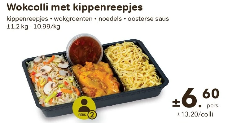 Wokcolli met kippenreepjes