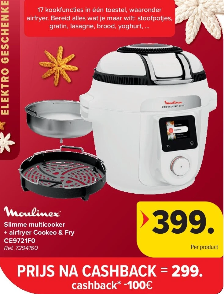 Moulinex Slimme multicooker + airfryer Cookeo & Fry CE9721F0