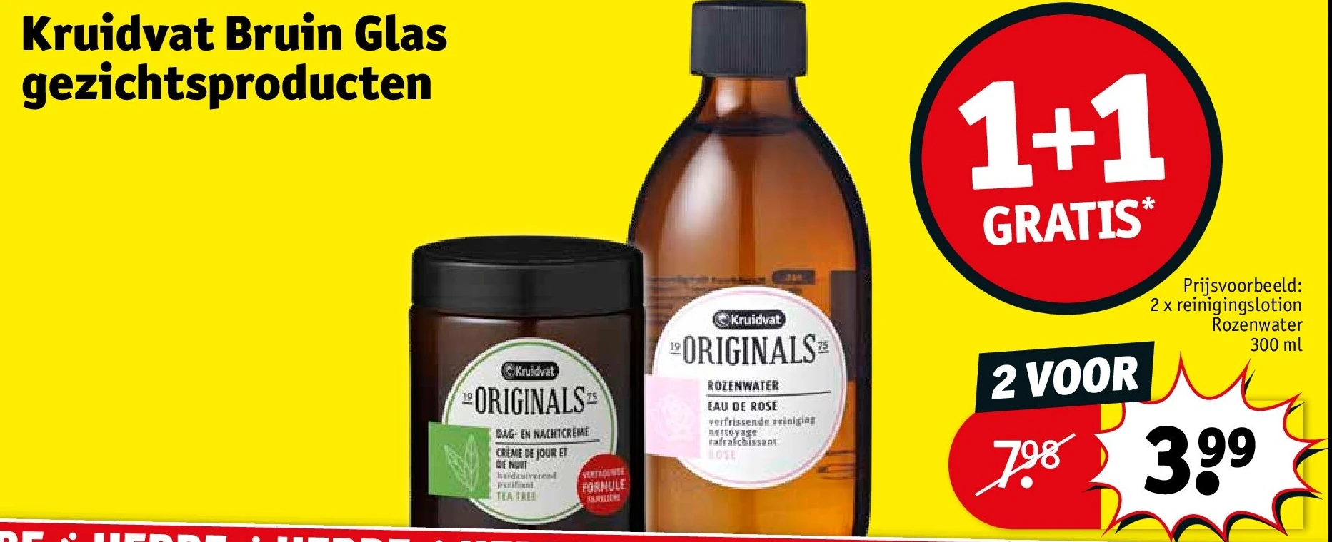 Kruidvat Bruin Glas gezichtsproducten