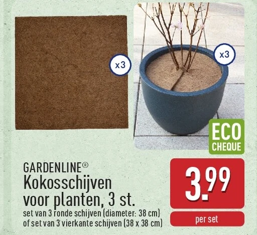 Kokosschijven voor planten, 3st.