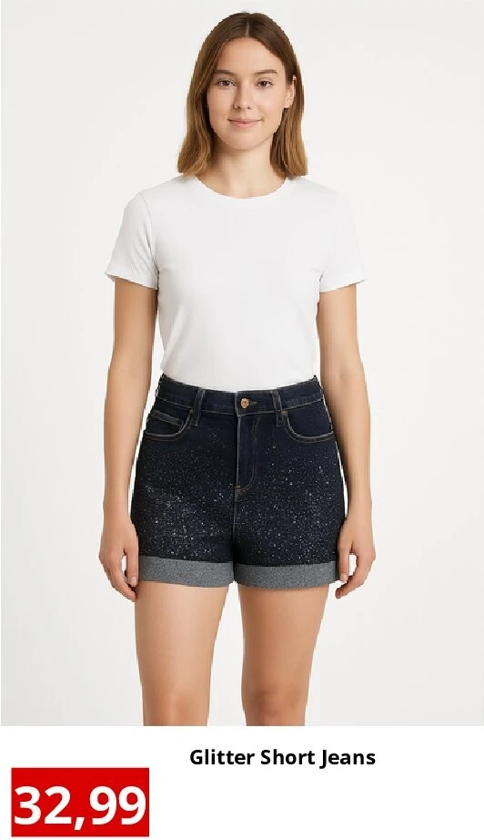 Glitter Short Jeans
