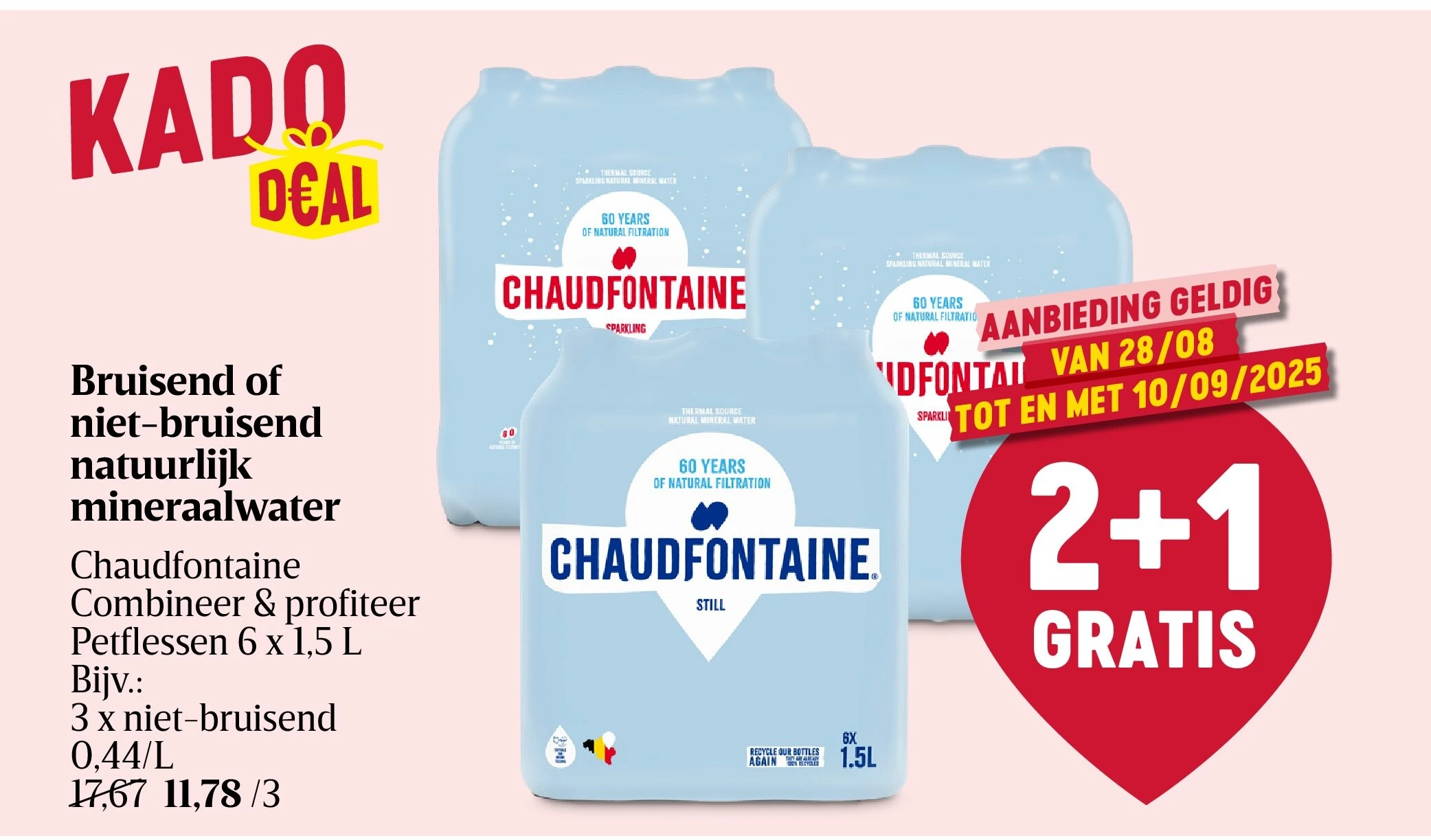Bruisend of niet-bruisend natuurlijk mineraalwater