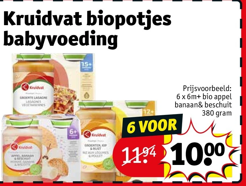 Kruidvat biopotjes babyvoeding