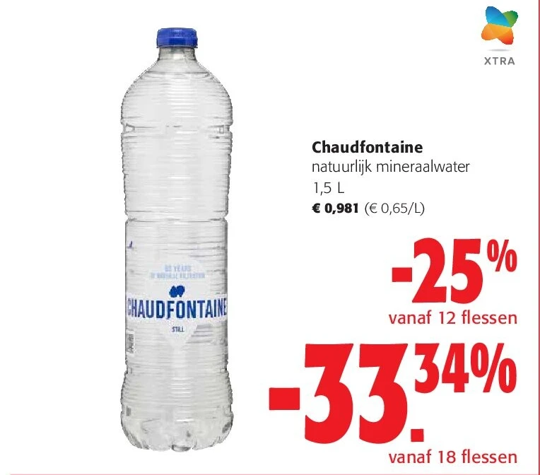Chaudfontaine natuurlijk mineraalwater 1,5 L