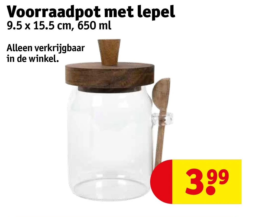 Voorraadpot met lepel