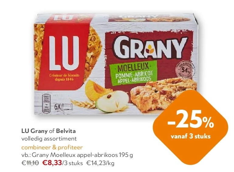 Grany Moelleux appel-abrikoos 195 g