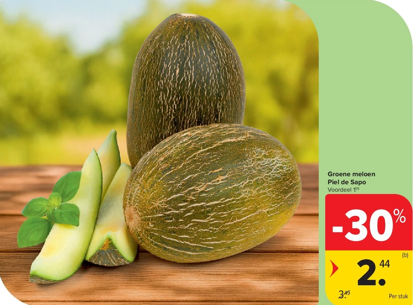 Groene meloen Piel de Sapo
