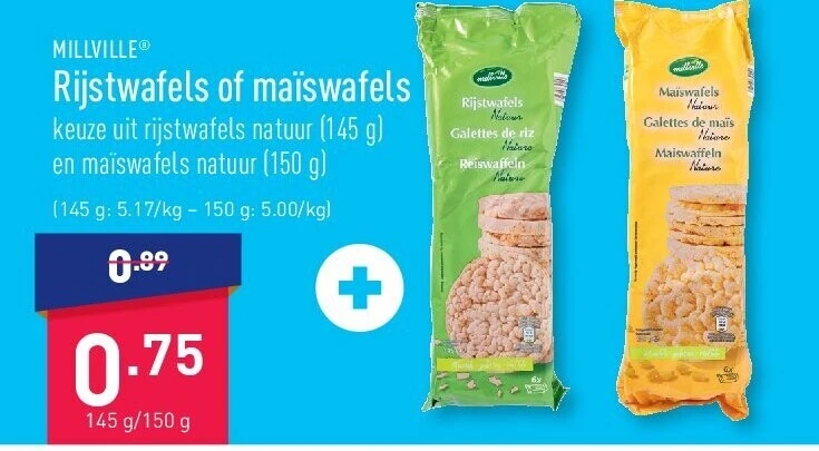 Rijstwafels of maïswafels