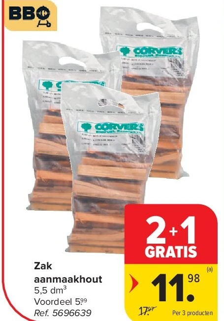 Zak aanmaakhout
