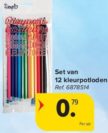 Set van 12 kleurpotloden