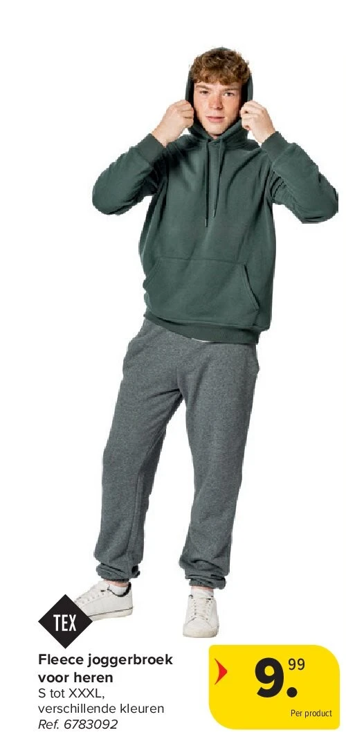 Fleece joggerbroek voor heren