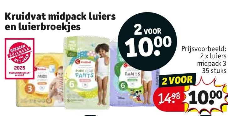 Kruidvat midpack luiers en luierbroekjes