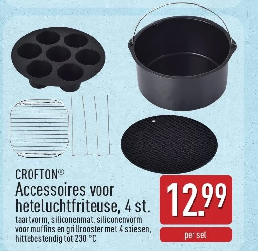 Accessoires voor heteluchtfriteuse, 4st.