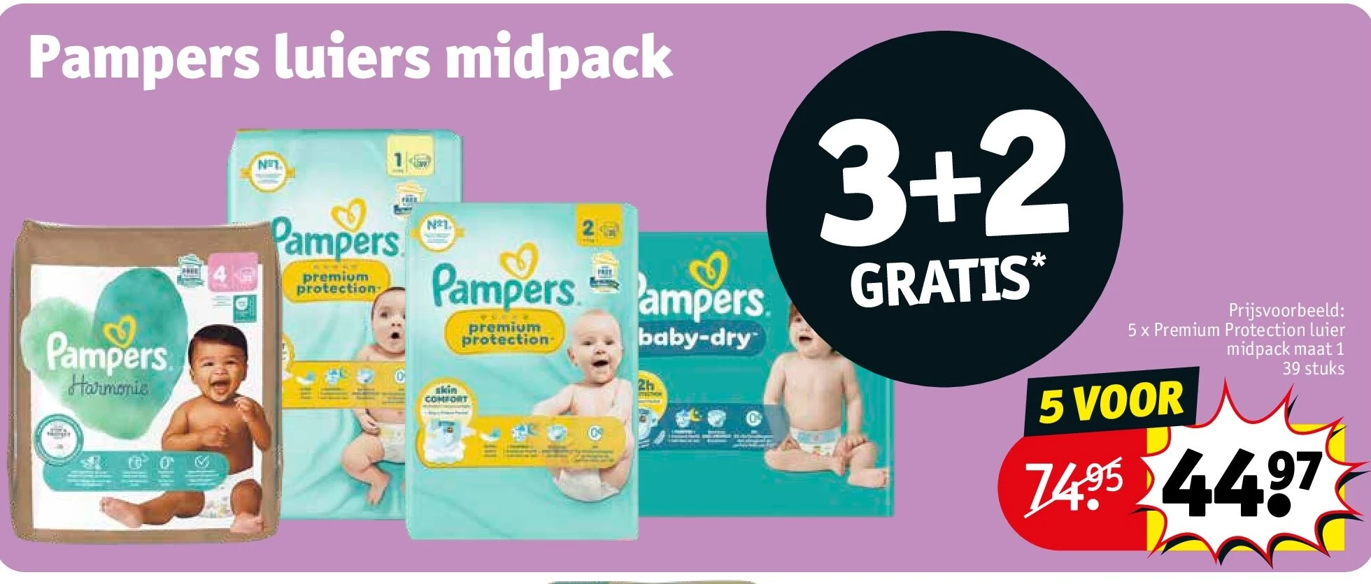 Pampers luiers midpack