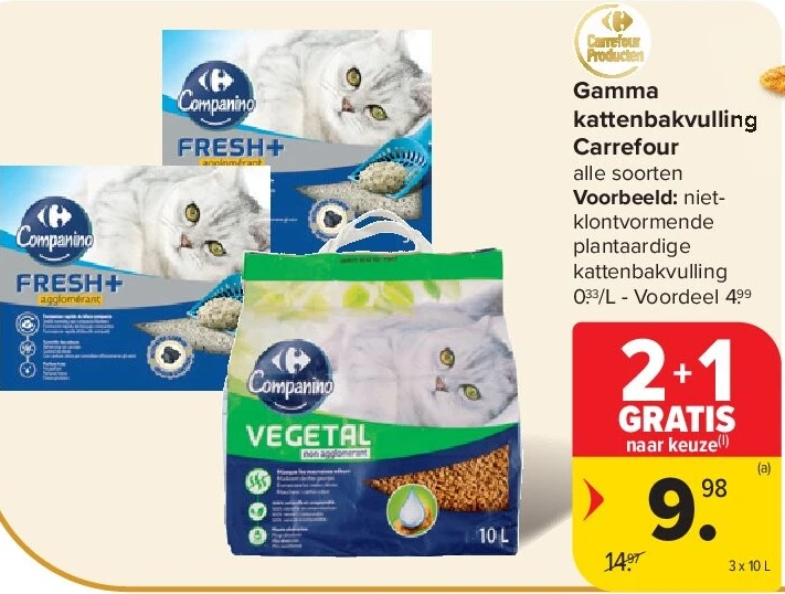 Gamma kattenbakvulling Carrefour