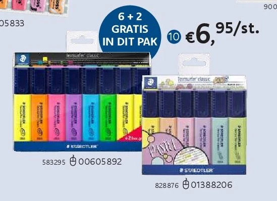 STAEDTLER FLUOSTIFT TEXTSURFER CLASSIC - 8 STUKS