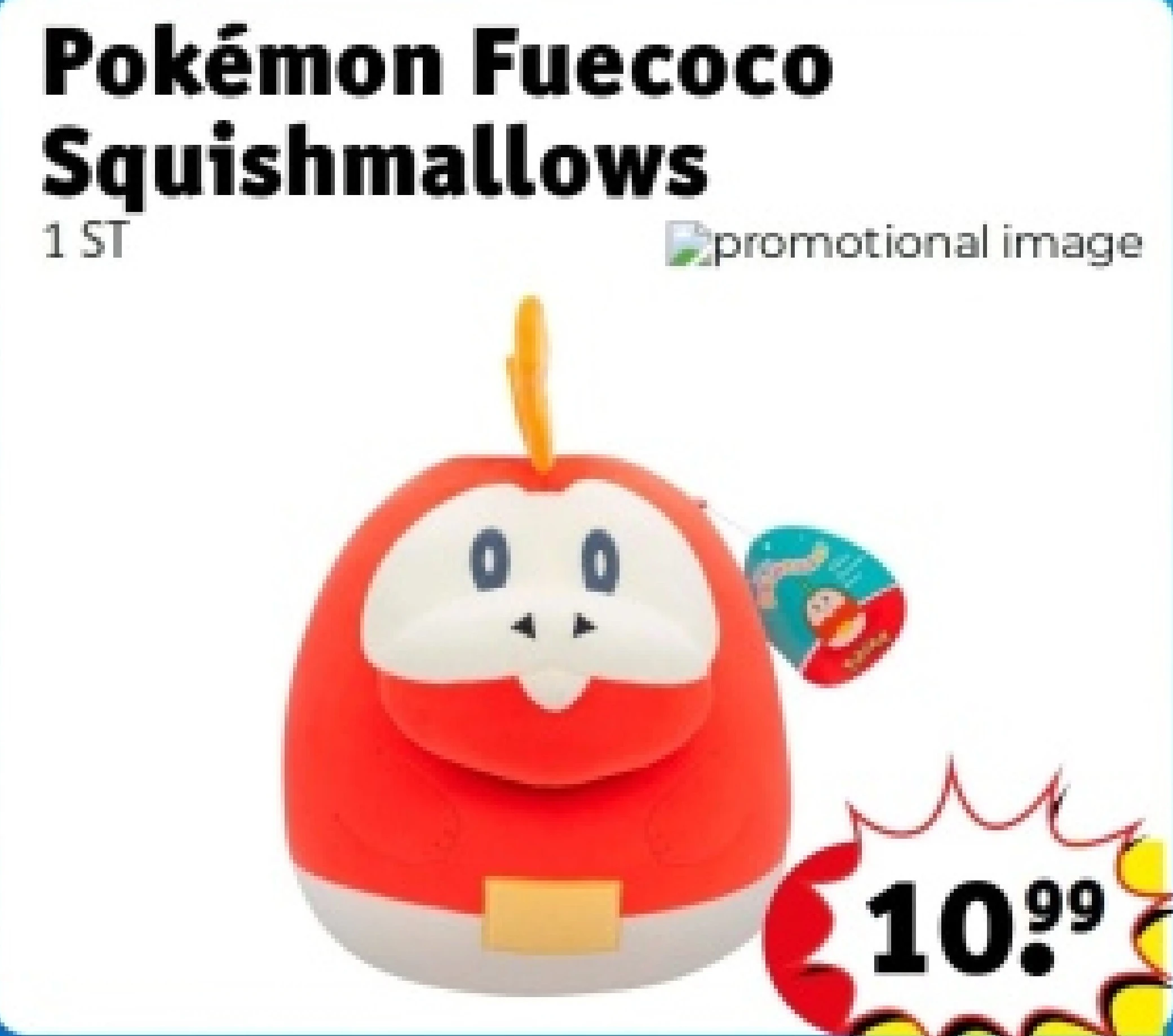 Pokémon Fuecoco Squishmallows