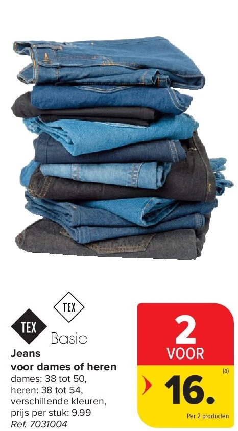 Jeans voor dames of heren
