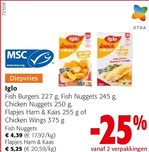 Iglo Flapjes Ham & Kaas