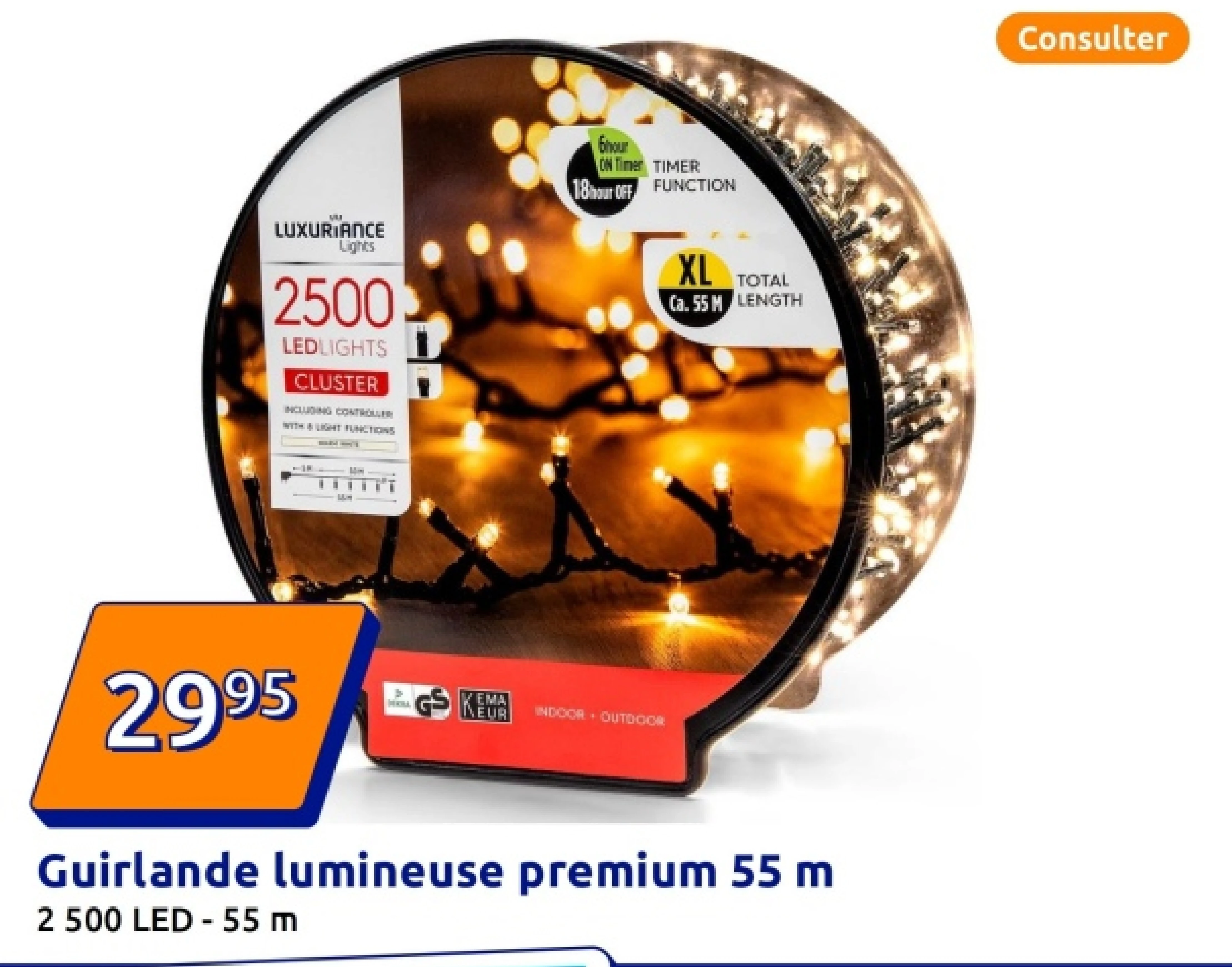Guirlande lumineuse premium 55 m