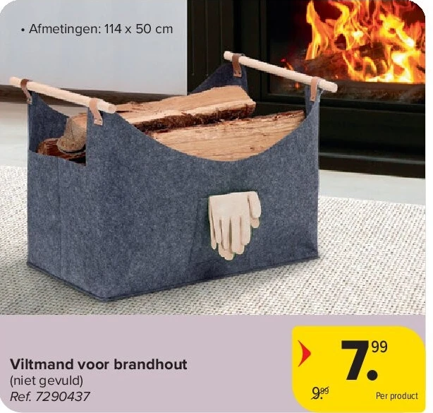 Viltmand voor brandhout