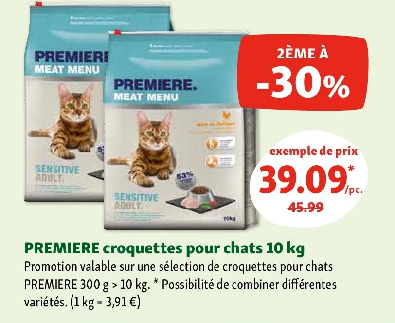 PREMIERE croquettes pour chats 10 kg