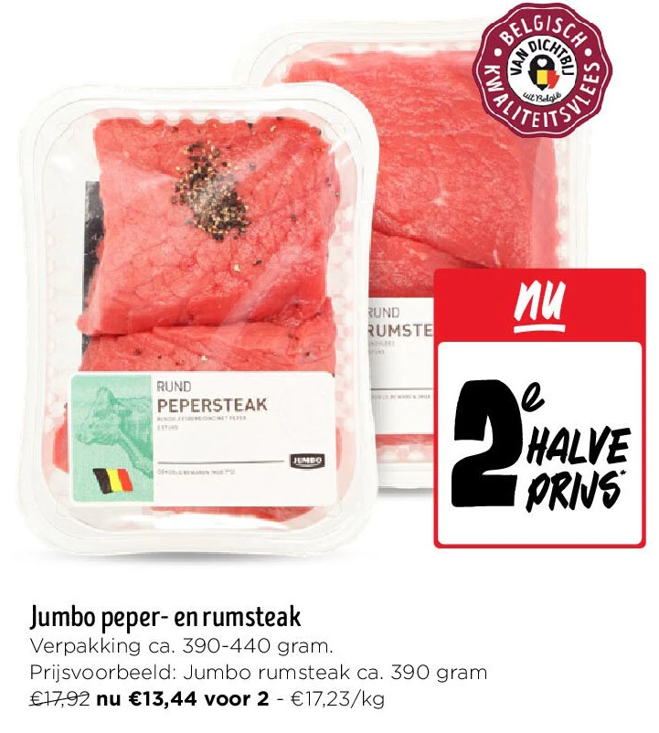Jumbo peper- en rumsteak