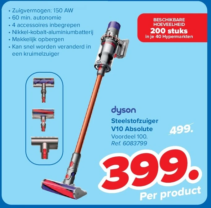 Steelstofzuiger V10 Absolute