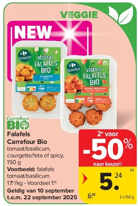 Falafels Carrefour Bio