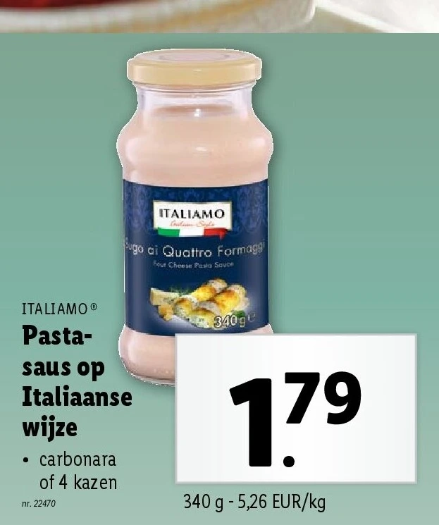 Pastasaus op Italiaanse wijze