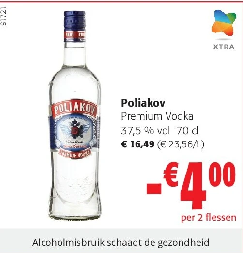 Poliakov Premium Vodka 37,5 % vol 70 cl