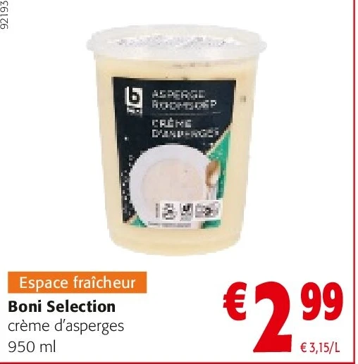 Boni Selection crème d’asperges 950 ml