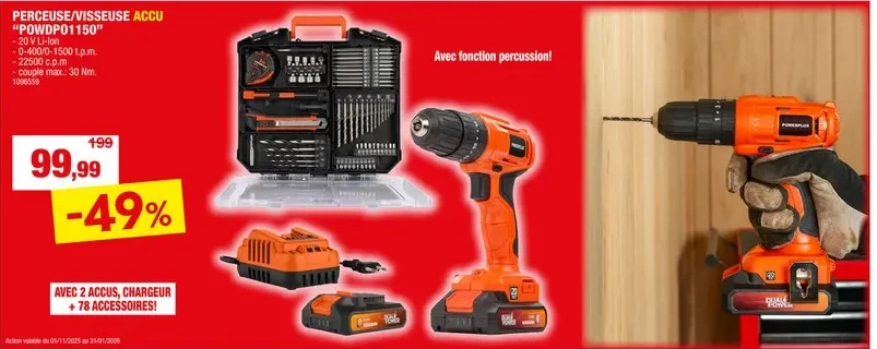 PERCEUSE/VISSEUSE ACCU "POWDP01150"