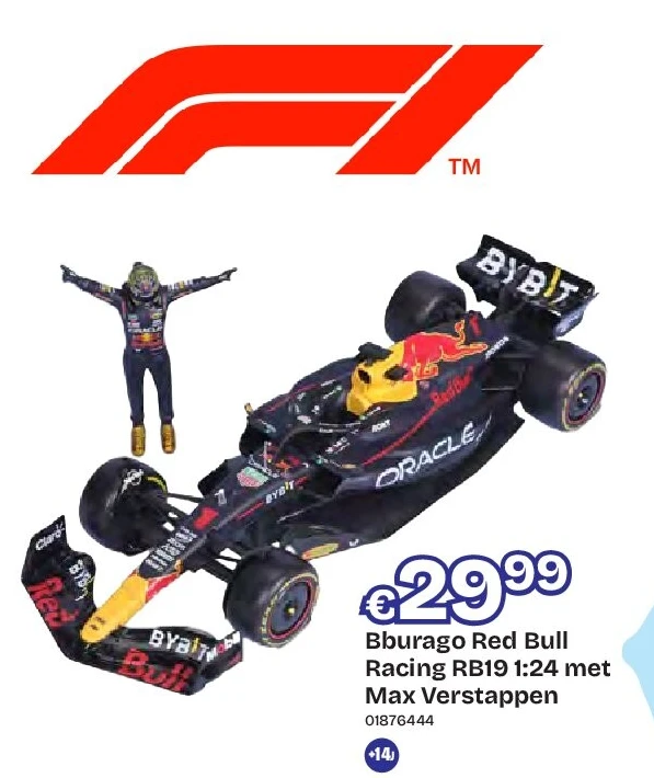 Bburago Red Bull Racing RB19 1:24 met Max Verstappen