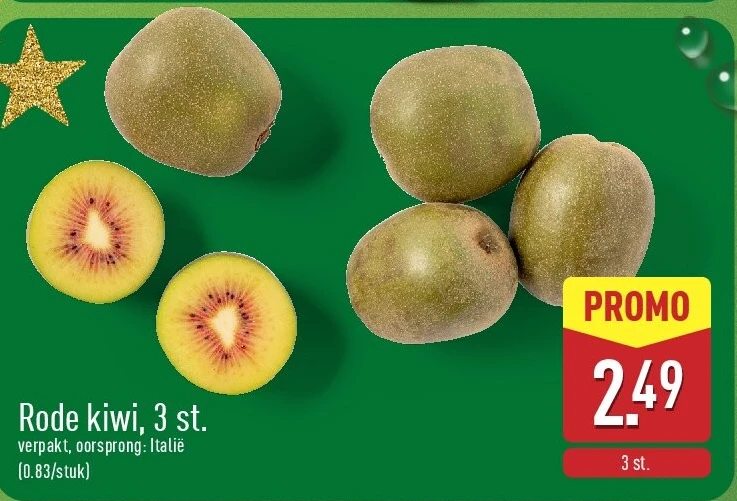 Rode kiwi, 3st