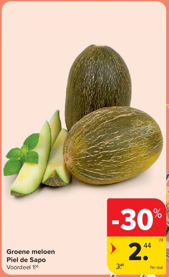 Groene meloen Piel de Sapo