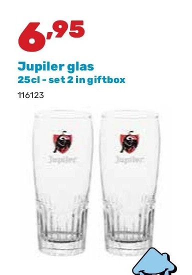 Jupiler glas 25cl - set 2 in giftbox