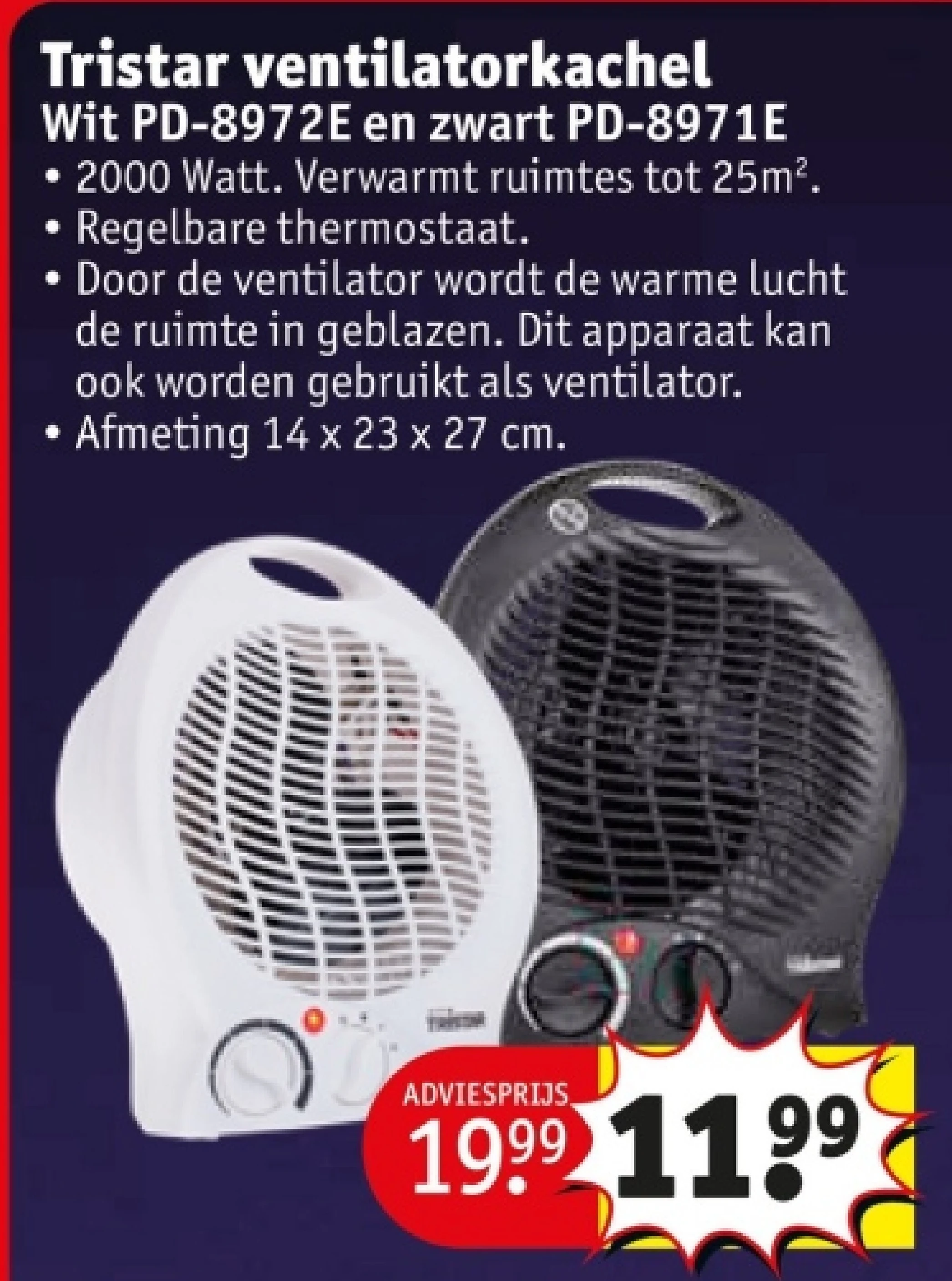 Tristar ventilatorkachel