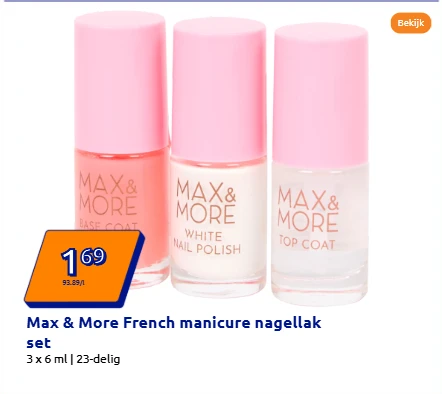 Max & More French manicure nagellak set