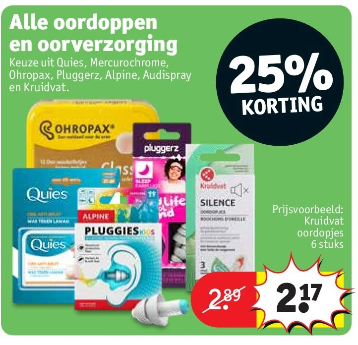Alle oordoppen en oorverzorging
