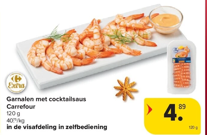 Garnalen met cocktailsaus Carrefour
