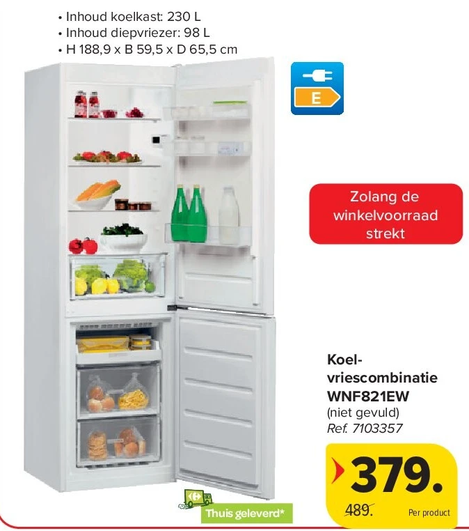 Koelvriescombinatie WNF821EW