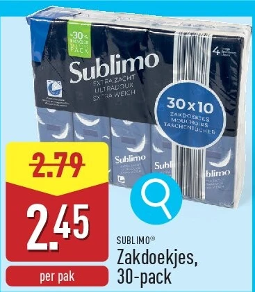 Zakdoekjes, 30-pack