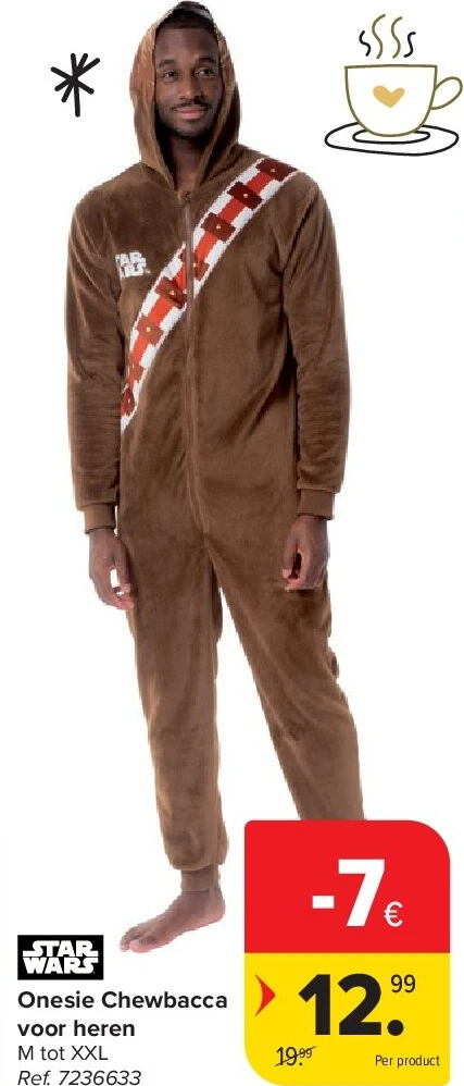 Onesie Chewbacca voor heren