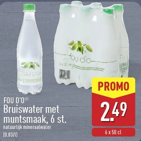Bruiswater met muntsmaak, 6st.