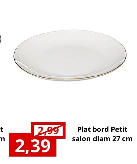 Plat bord Petit salon diam 27 cm