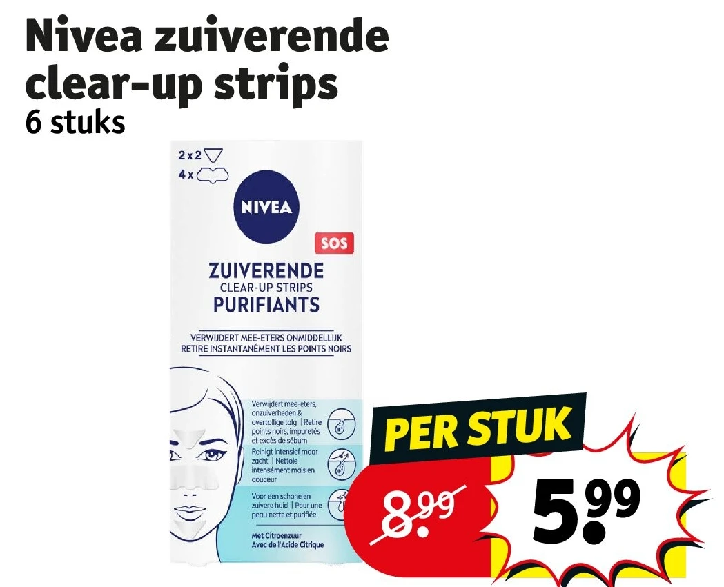 Nivea zuiverende clear-up strips